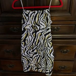 Bodycon zebra print mini dress